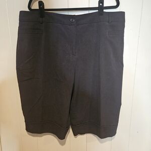 Courtenay Bermuda Shorts, Size 20W, Black Dress Shorts